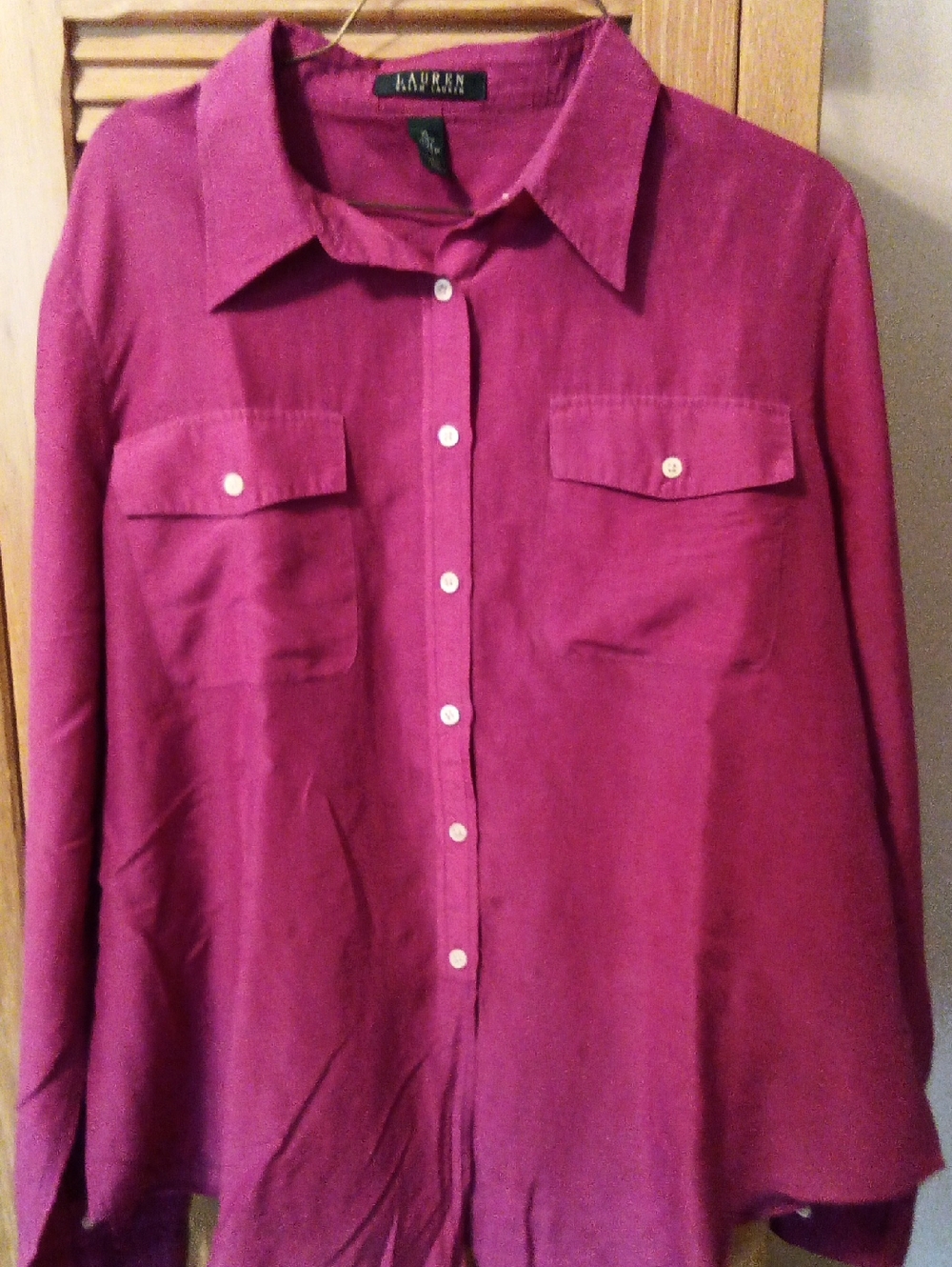 Lauren Ralph Lauren Fuchsia Button-Front Shirt